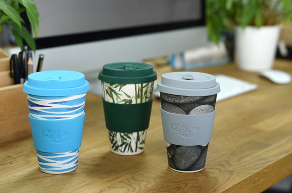 Lifes a Beach recyclable coffee cups crop
