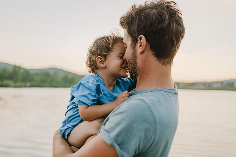 Fathers Day Man and child
