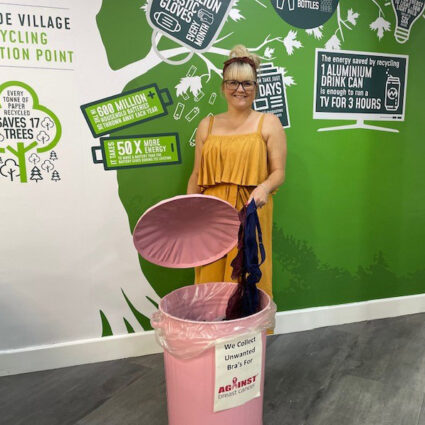 Shoppers donate 12 large boxes of bras to breast cancer care charity