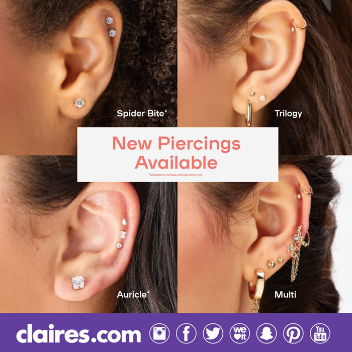 New Piercings Available